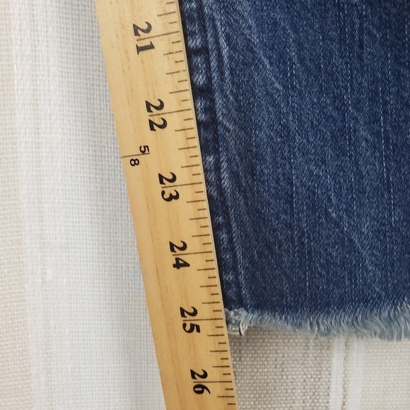 Abercrombie & Fitch Annie High Rise Girlfriend Jeans Blue Embroidered Size 26/2r - Picture 7 of 9